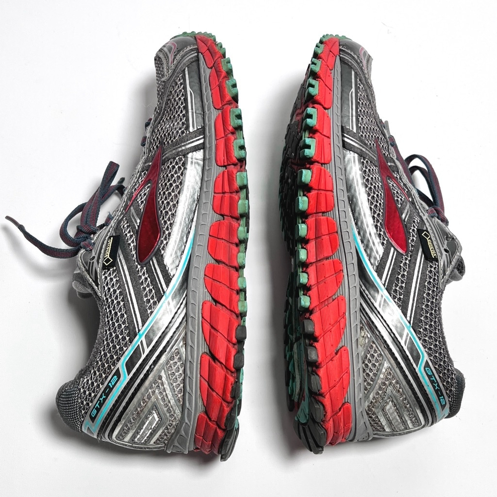 Brooks Womans Sneakers GTX Running Shoes Training Gray Red Size 8 Gore-tex - Picture 4 of 9
